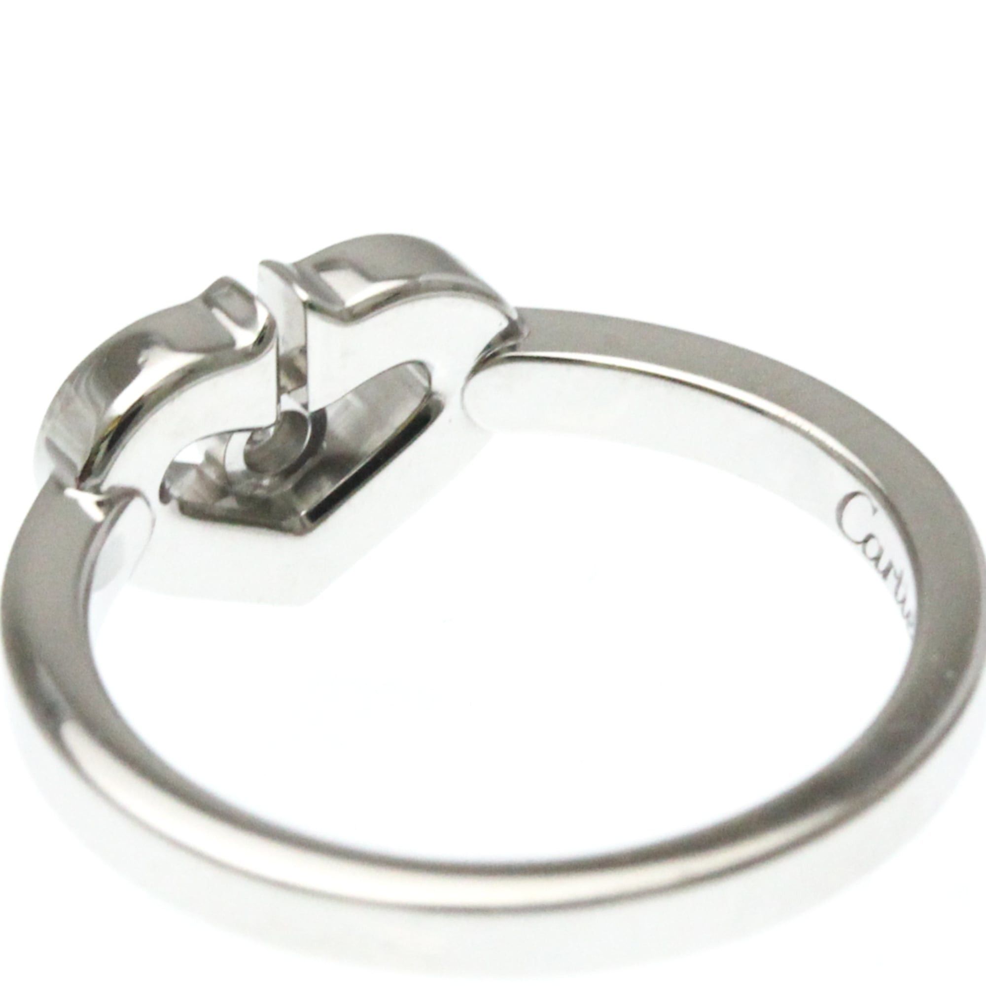 Cartier Cartier C Heart Ring White Gold (18K) Fashion Diamond Band Ring Silver Size ONE SIZE - 8 Thumbnail