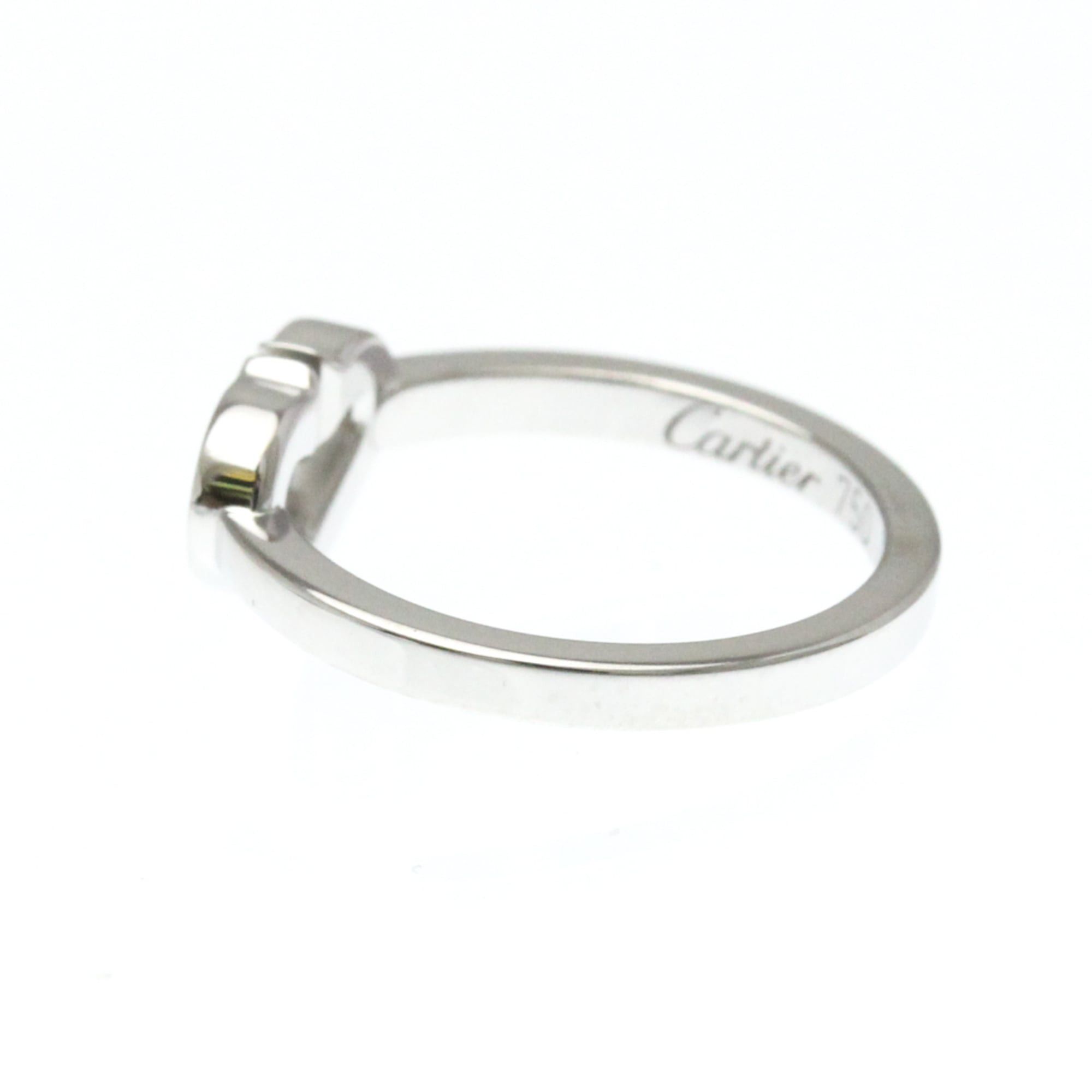 Cartier Cartier C Heart Ring White Gold (18K) Fashion Diamond Band Ring Silver Size ONE SIZE - 2 Thumbnail