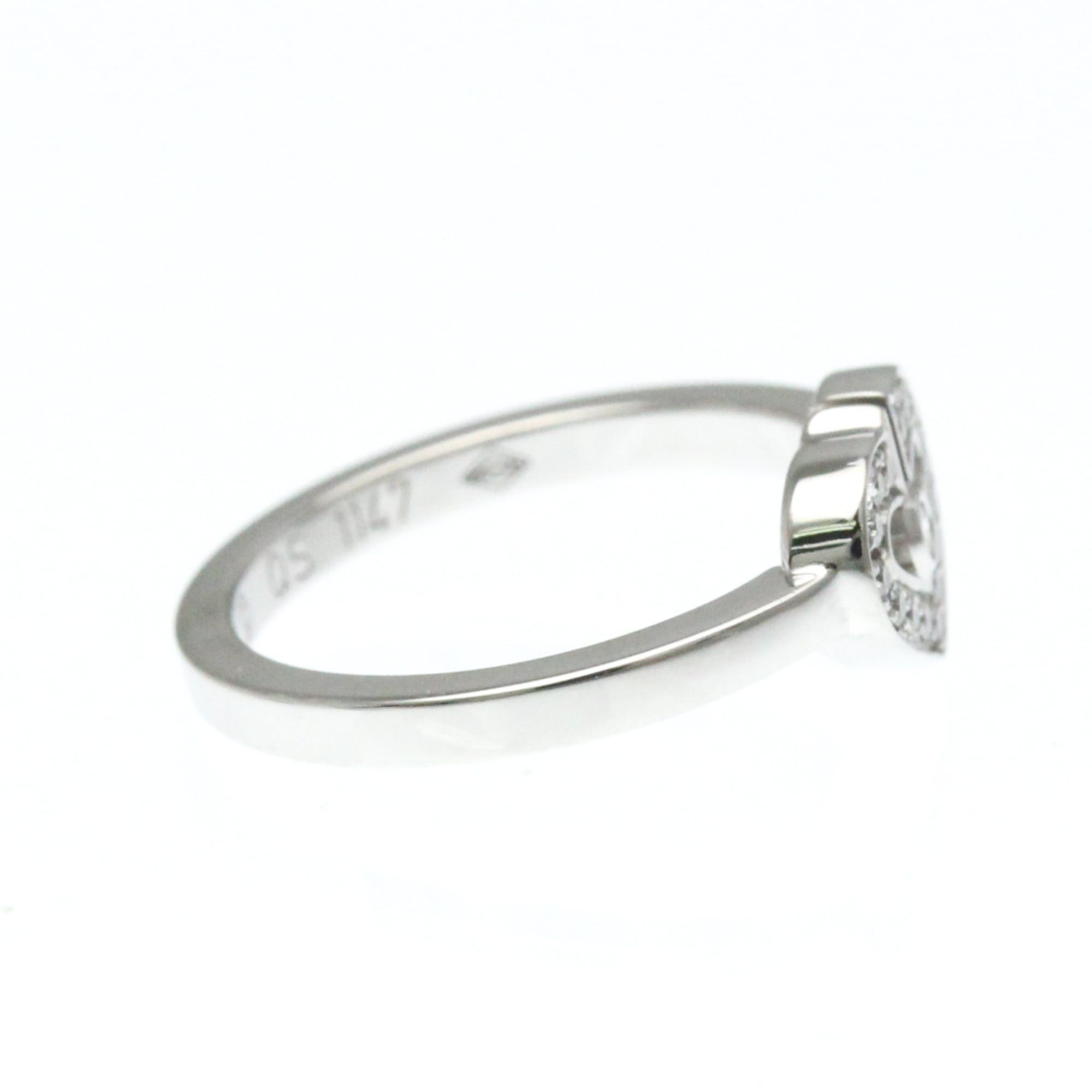 Cartier Cartier C Heart Ring White Gold (18K) Fashion Diamond Band Ring Silver Size ONE SIZE - 4 Thumbnail