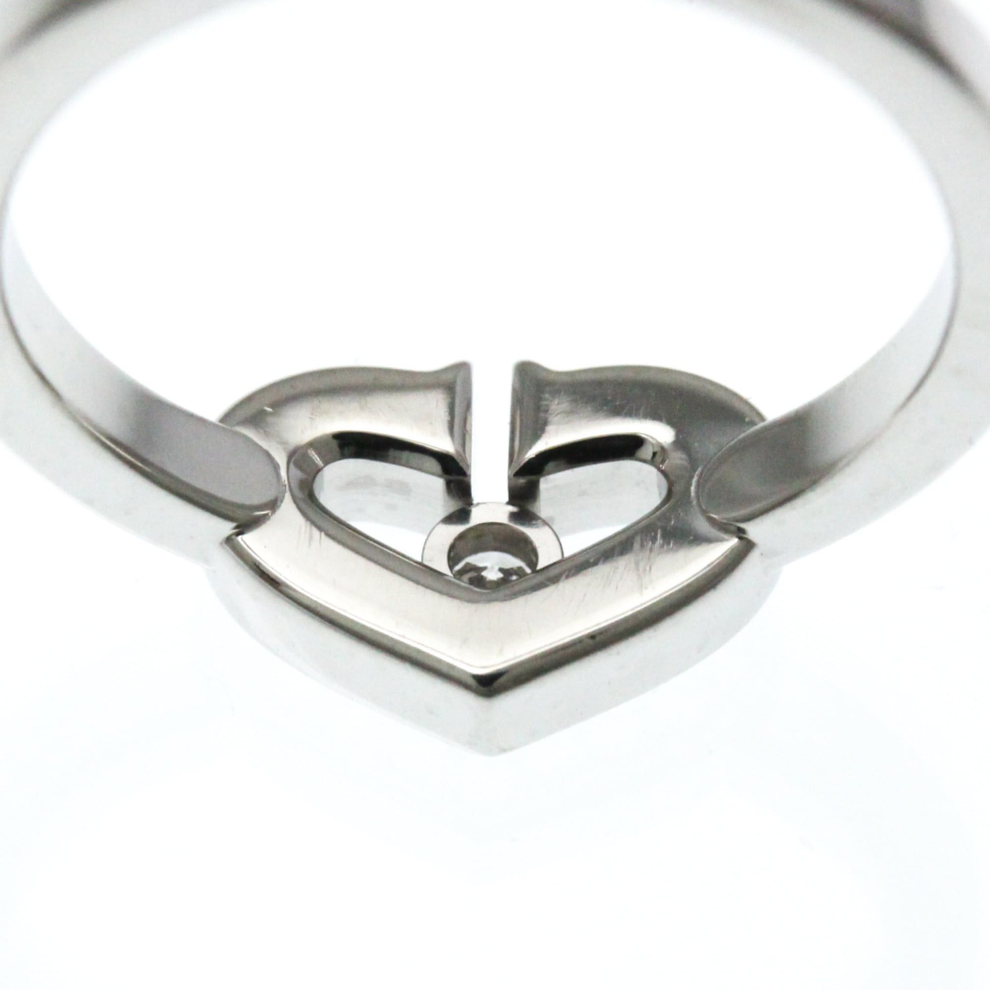 Cartier Cartier C Heart Ring White Gold (18K) Fashion Diamond Band Ring Silver Size ONE SIZE - 9 Thumbnail