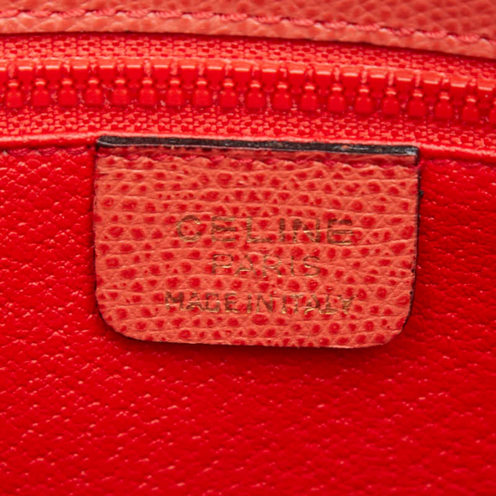 Celine Celine logo handbag in red leather for women. Size ONE SIZE - 10 Thumbnail