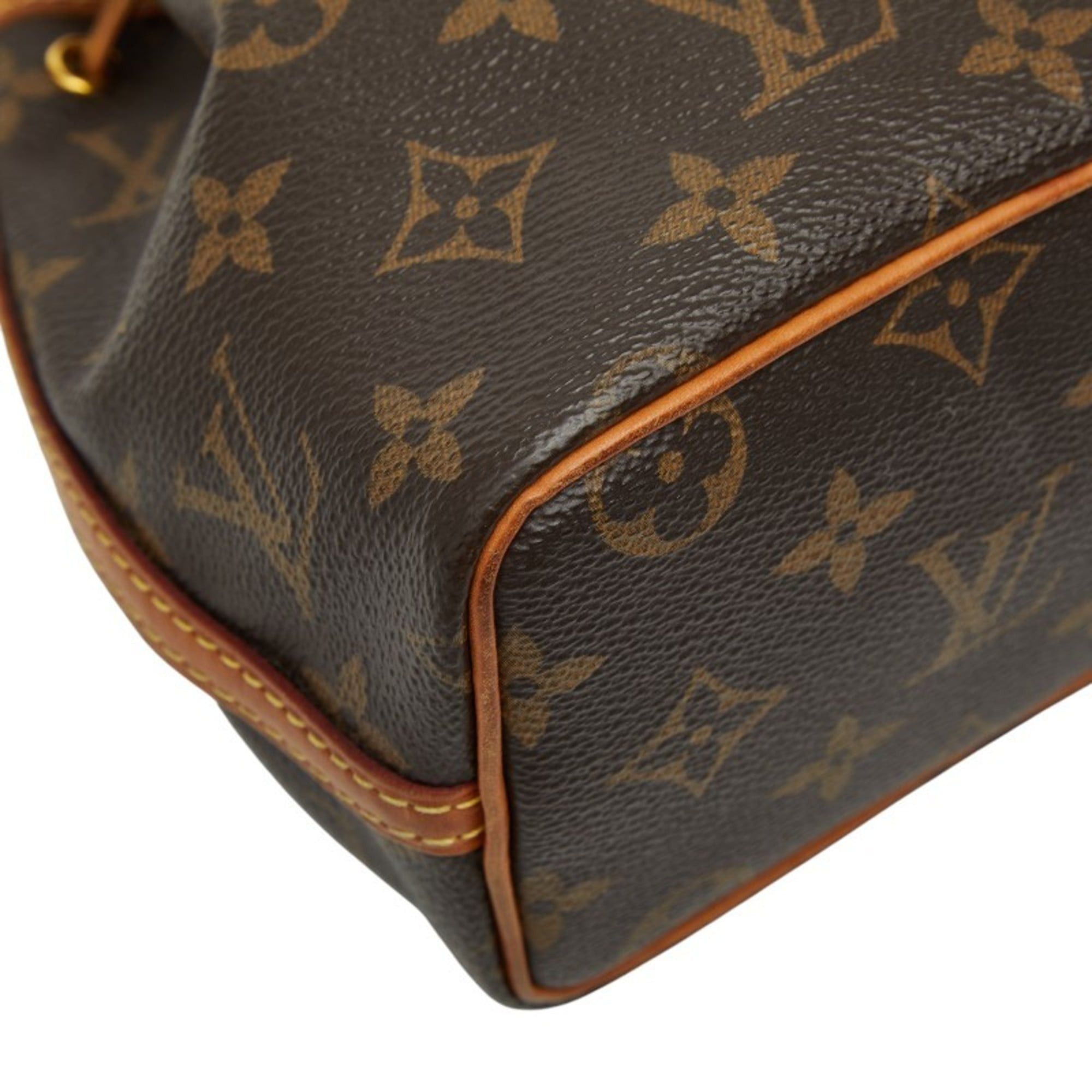 Louis Vuitton Louis Vuitton Monogram Nano Noe Crossbody Mini Shoulder Bag with Drawstring, M41346, Brown Leather, Women's, LOUIS VUITTON Size ONE SIZE - 5 Thumbnail