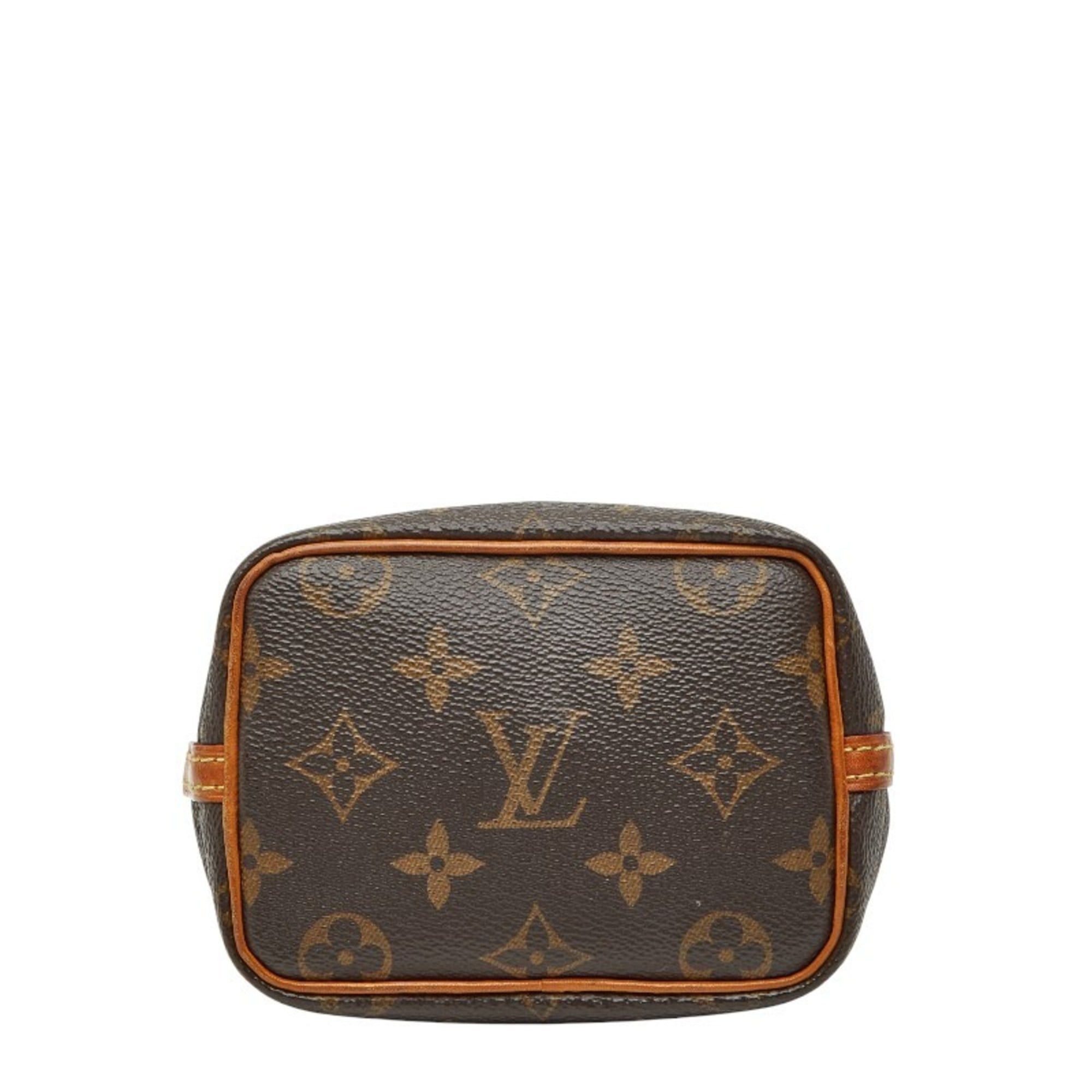 Louis Vuitton Louis Vuitton Monogram Nano Noe Crossbody Mini Shoulder Bag with Drawstring, M41346, Brown Leather, Women's, LOUIS VUITTON Size ONE SIZE - 3 Thumbnail