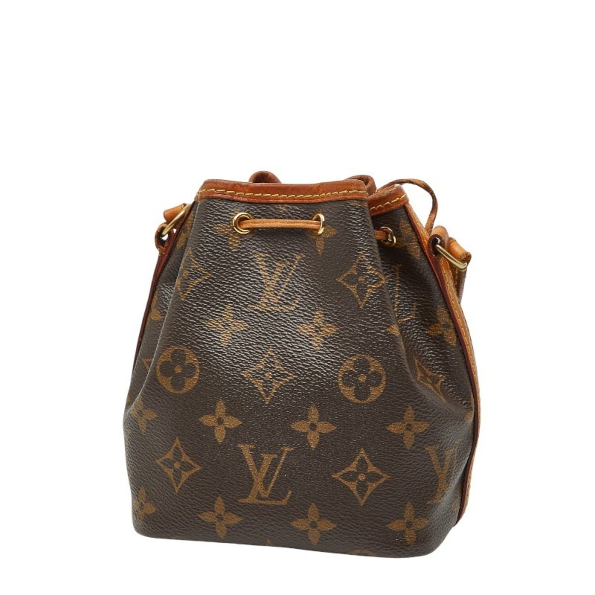 Louis Vuitton Louis Vuitton Monogram Nano Noe Crossbody Mini Shoulder Bag with Drawstring, M41346, Brown Leather, Women's, LOUIS VUITTON Size ONE SIZE - 2 Thumbnail