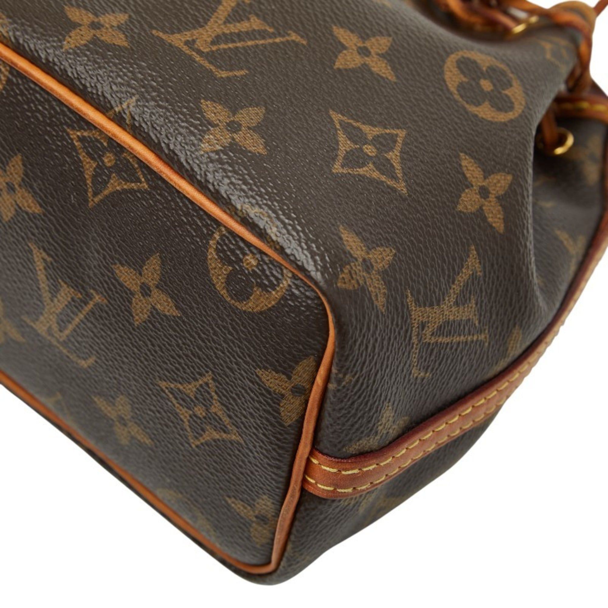 Louis Vuitton Louis Vuitton Monogram Nano Noe Crossbody Mini Shoulder Bag with Drawstring, M41346, Brown Leather, Women's, LOUIS VUITTON Size ONE SIZE - 4 Thumbnail