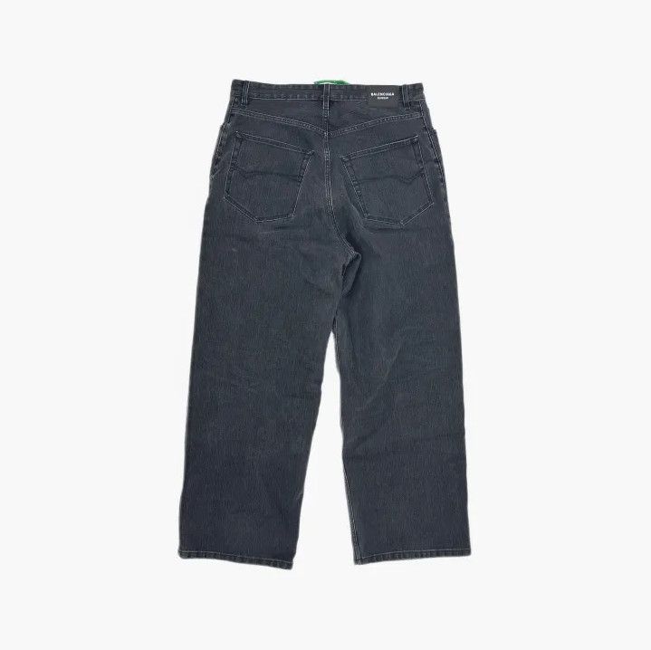 Balenciaga Balenciaga Black Straight-Leg Denim Pants for Men Size US 31 - 3 Thumbnail