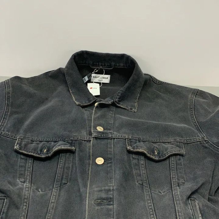 Balenciaga Balenciaga Black Denim Long Sleeve Jacket Size US XS / EU 42 / 0 - 7 Thumbnail