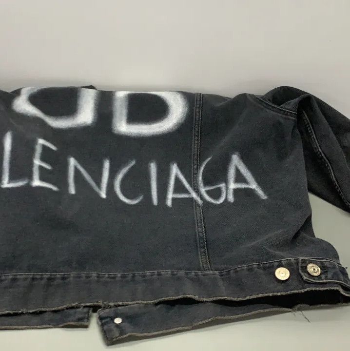 Balenciaga Balenciaga Black Denim Long Sleeve Jacket Size US XS / EU 42 / 0 - 9 Thumbnail