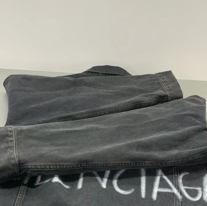 Balenciaga Balenciaga Black Denim Long Sleeve Jacket Size US XS / EU 42 / 0 - 10 Thumbnail