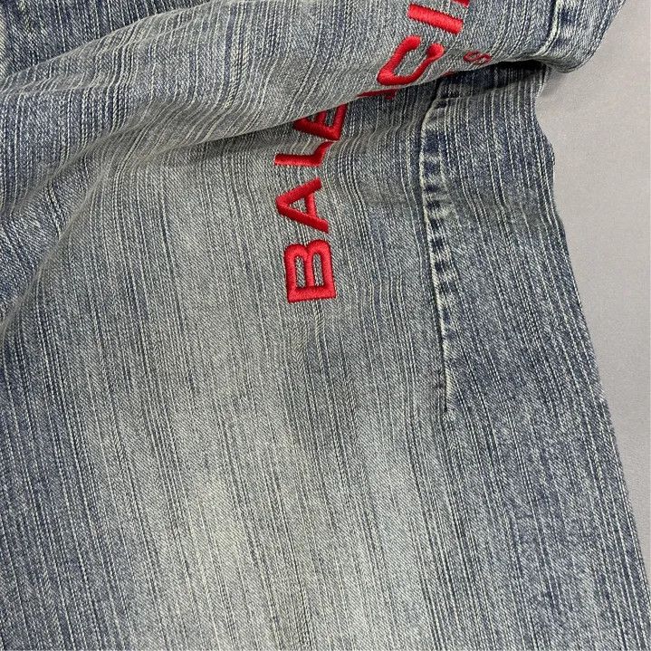 Balenciaga Balenciaga Embroidered Denim Pants in Light Blue Size US 26 / EU 42 - 7 Thumbnail