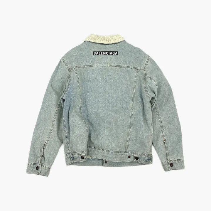 Balenciaga Balenciaga Sherpa Lined Denim Jacket Size US S / EU 44-46 / 1 - 3 Thumbnail