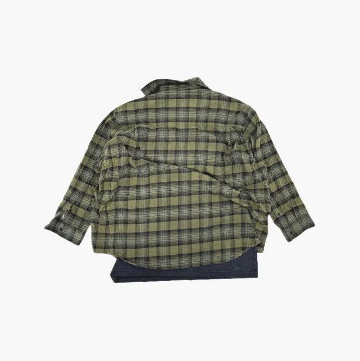 Balenciaga Balenciaga Green Plaid Distressed Long Sleeve Shirt Size US M / EU 48-50 / 2 - 3 Thumbnail