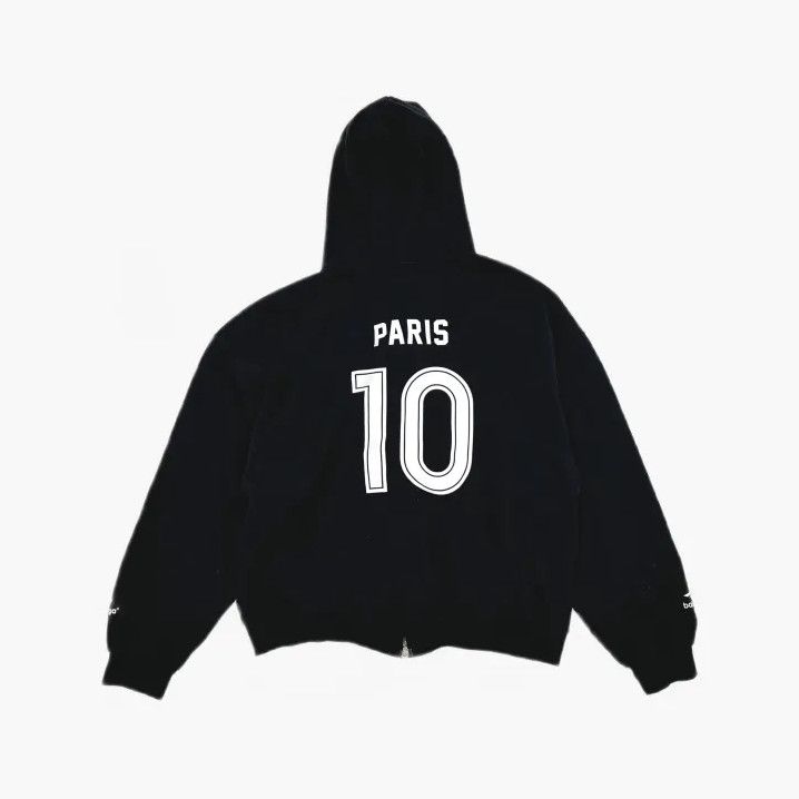 Balenciaga Balenciaga Black Logo Print Hooded Sweatshirt Size US M / EU 48-50 / 2 - 3 Thumbnail
