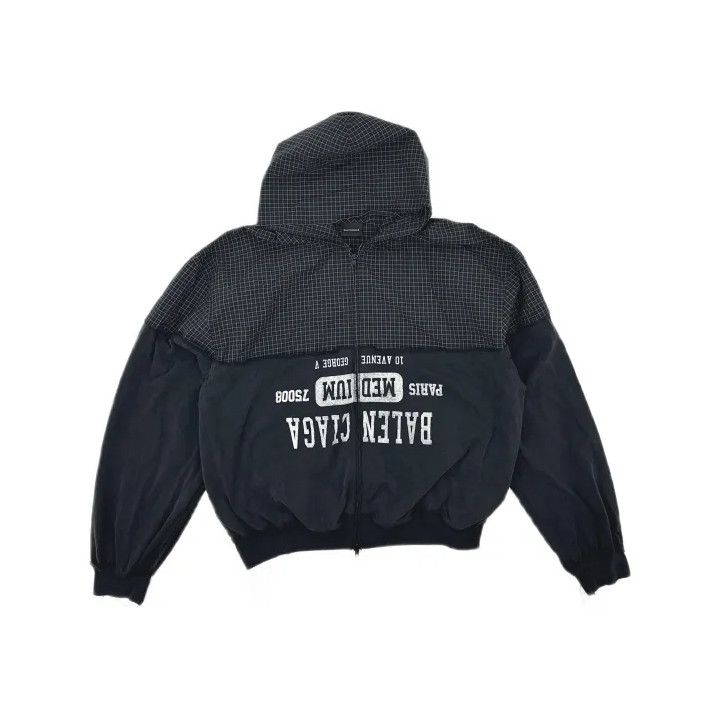 Balenciaga Balenciaga Patchwork Cotton Zip Hoodie for Men Size US S / EU 44-46 / 1 - 2 Thumbnail