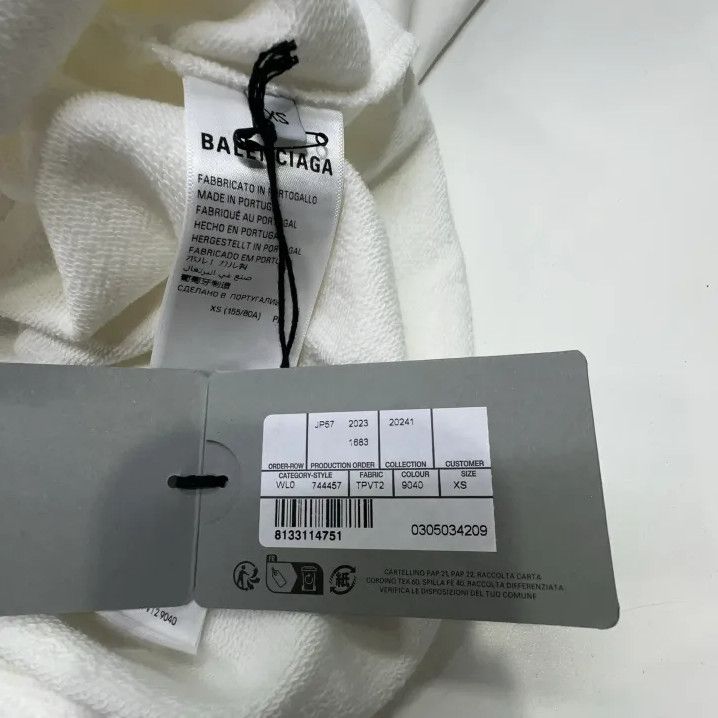 Balenciaga Balenciaga Stylish White Hooded Zip Sweatshirt Size US XS / EU 42 / 0 - 7 Thumbnail