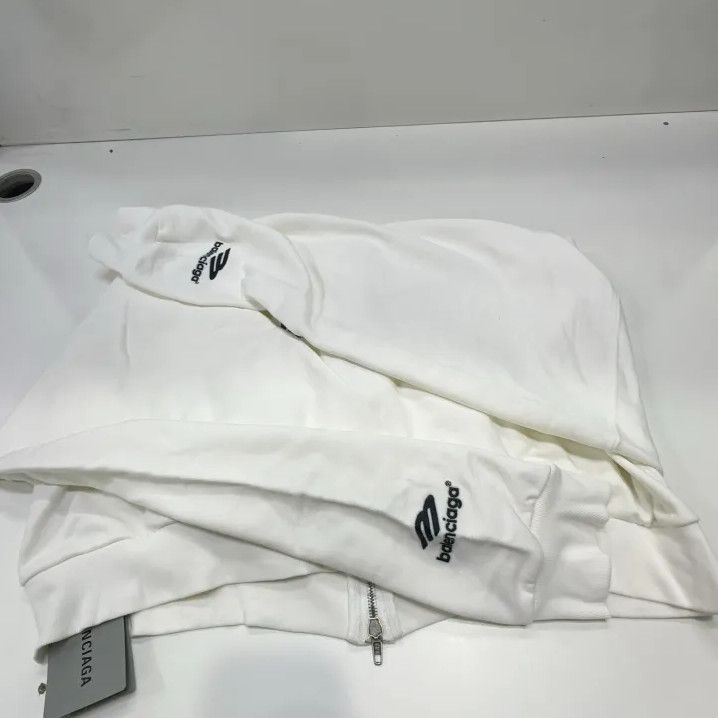 Balenciaga Balenciaga Stylish White Hooded Zip Sweatshirt Size US XS / EU 42 / 0 - 10 Thumbnail