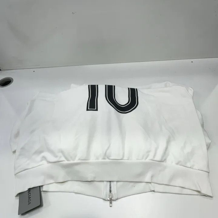 Balenciaga Balenciaga Stylish White Hooded Zip Sweatshirt Size US XS / EU 42 / 0 - 11 Thumbnail
