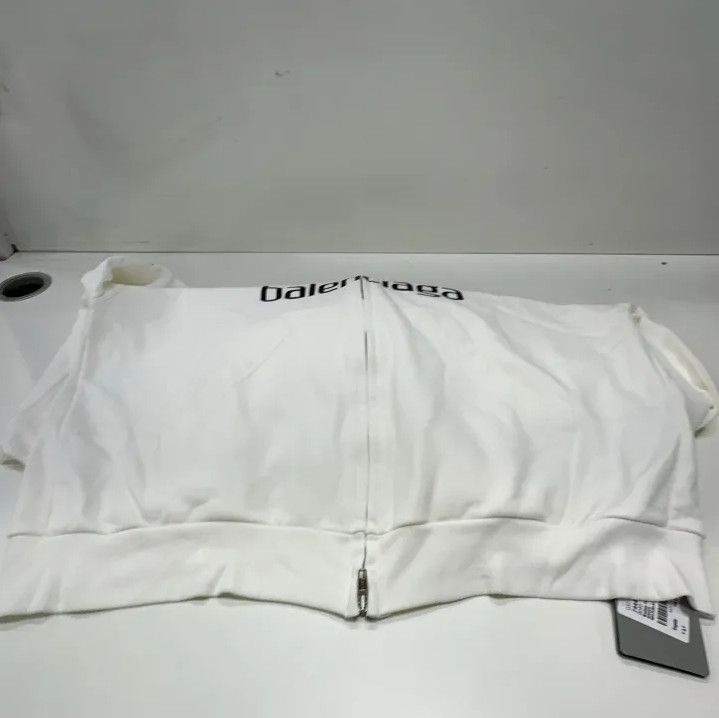 Balenciaga Balenciaga Stylish White Hooded Zip Sweatshirt Size US XS / EU 42 / 0 - 9 Thumbnail