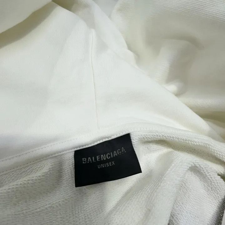 Balenciaga Balenciaga Stylish White Hooded Zip Sweatshirt Size US XS / EU 42 / 0 - 8 Thumbnail