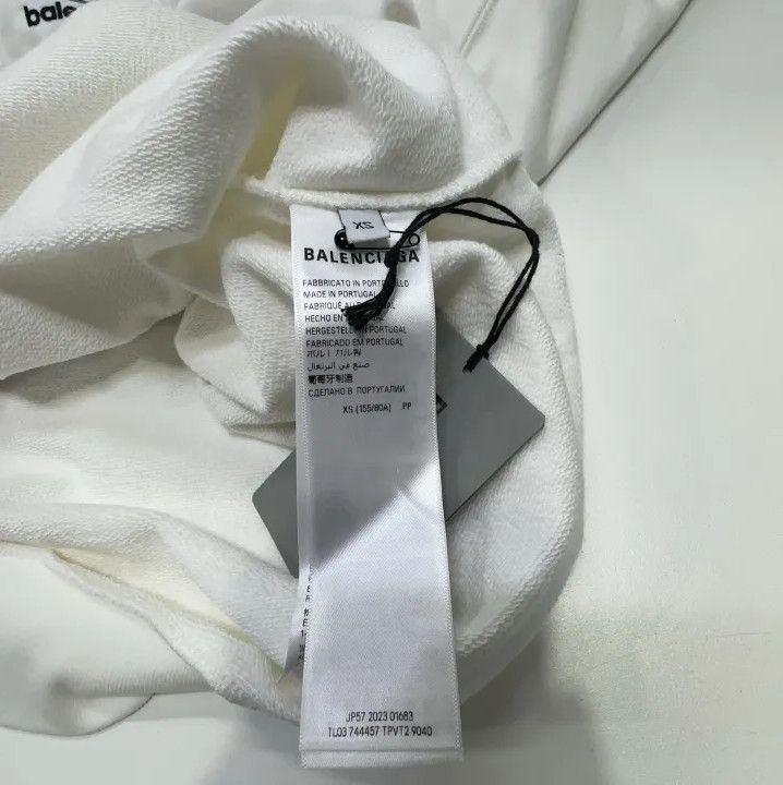 Balenciaga Balenciaga Stylish White Hooded Zip Sweatshirt Size US XS / EU 42 / 0 - 5 Thumbnail