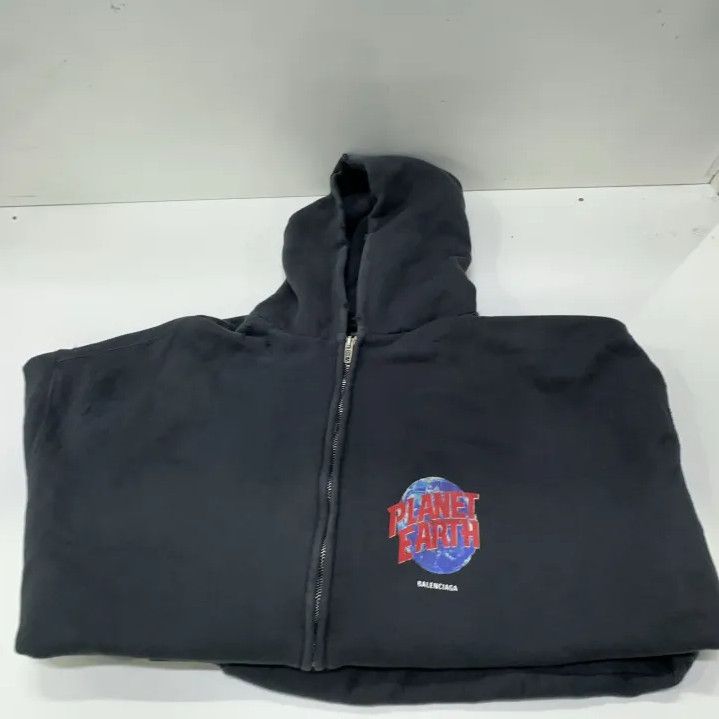 Balenciaga Balenciaga Earth Pattern Zip Hoodie Jacket Size US M / EU 48-50 / 2 - 10 Thumbnail