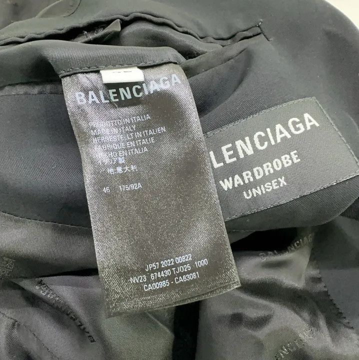 Balenciaga Balenciaga Black Loose Fit Suit Jacket Size US L / EU 52-54 / 3 - 5 Thumbnail
