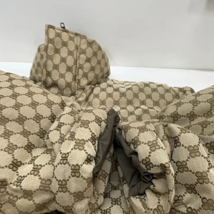 Balenciaga Balenciaga x Gucci Brown Patterned Puffer Jacket Size US S / EU 44-46 / 1 - 9 Thumbnail