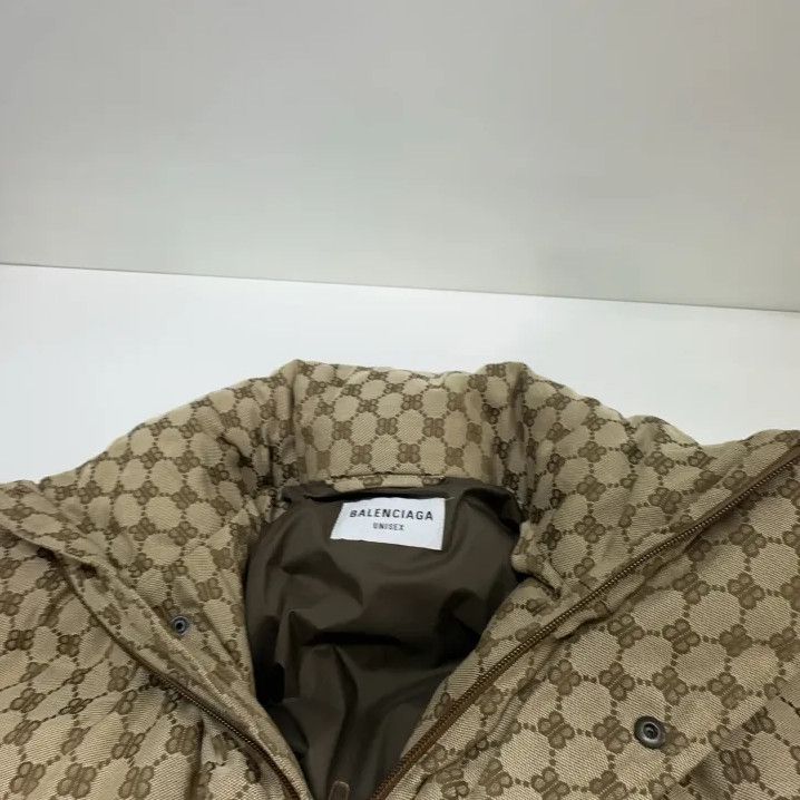 Balenciaga Balenciaga x Gucci Brown Patterned Puffer Jacket Size US S / EU 44-46 / 1 - 7 Thumbnail