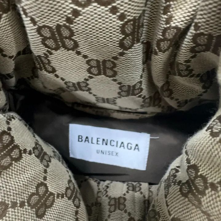 Balenciaga Balenciaga x Gucci Brown Patterned Puffer Jacket Size US S / EU 44-46 / 1 - 6 Thumbnail