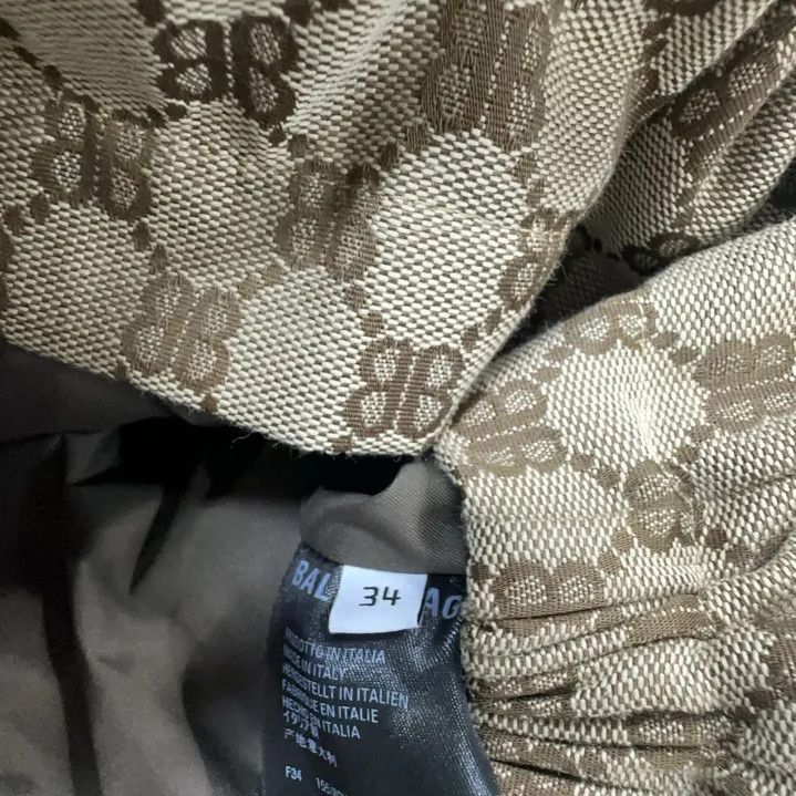 Balenciaga Balenciaga x Gucci Brown Patterned Puffer Jacket Size US S / EU 44-46 / 1 - 5 Thumbnail