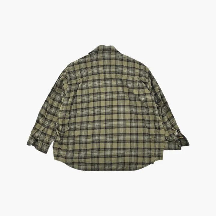Balenciaga Balenciaga Green Checkered Long Sleeve Shirt Size US M / EU 48-50 / 2 - 3 Thumbnail