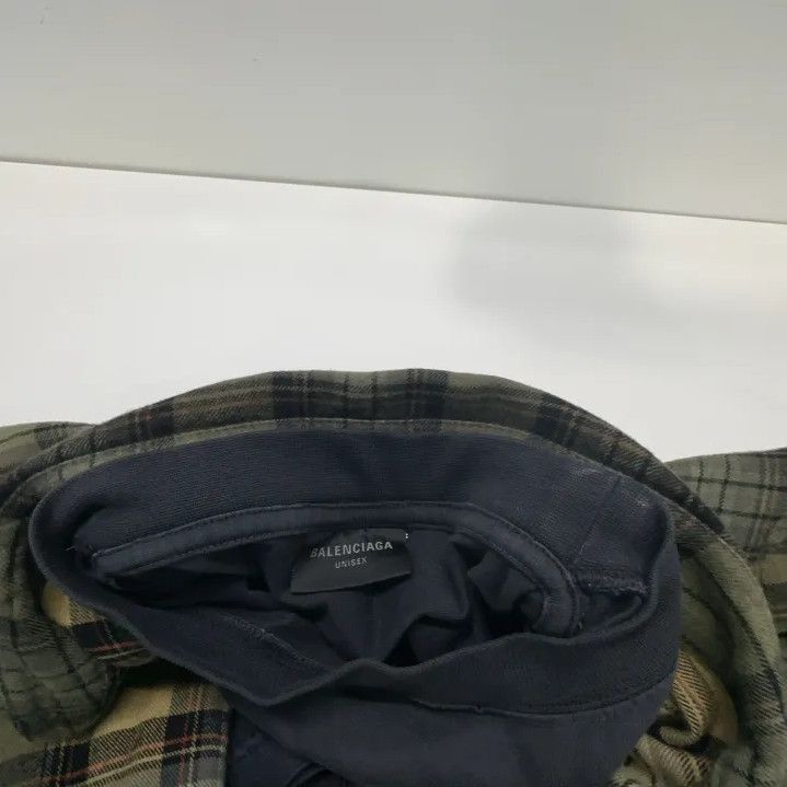 Balenciaga Balenciaga Green Checkered Long Sleeve Shirt Size US M / EU 48-50 / 2 - 9 Thumbnail