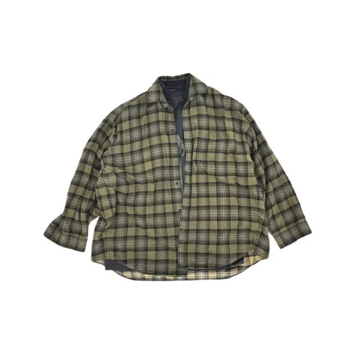 Balenciaga Balenciaga Green Checkered Long Sleeve Shirt Size US M / EU 48-50 / 2 - 2 Thumbnail