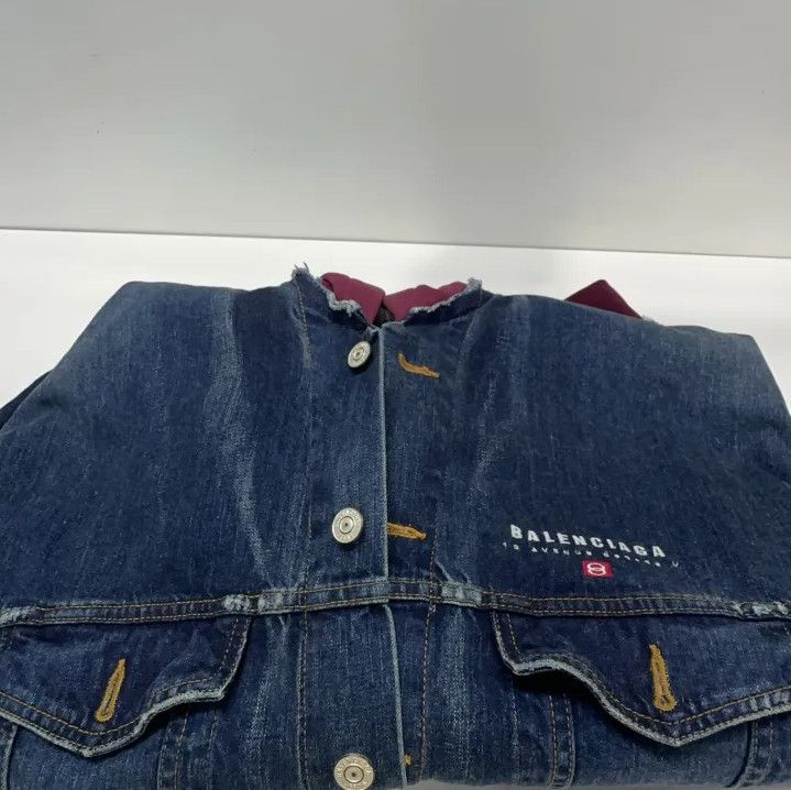 Balenciaga Balenciaga Men's Denim Hooded Jacket Size US M / EU 48-50 / 2 - 11 Thumbnail