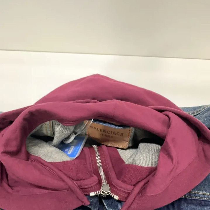 Balenciaga Balenciaga Men's Denim Hooded Jacket Size US M / EU 48-50 / 2 - 9 Thumbnail