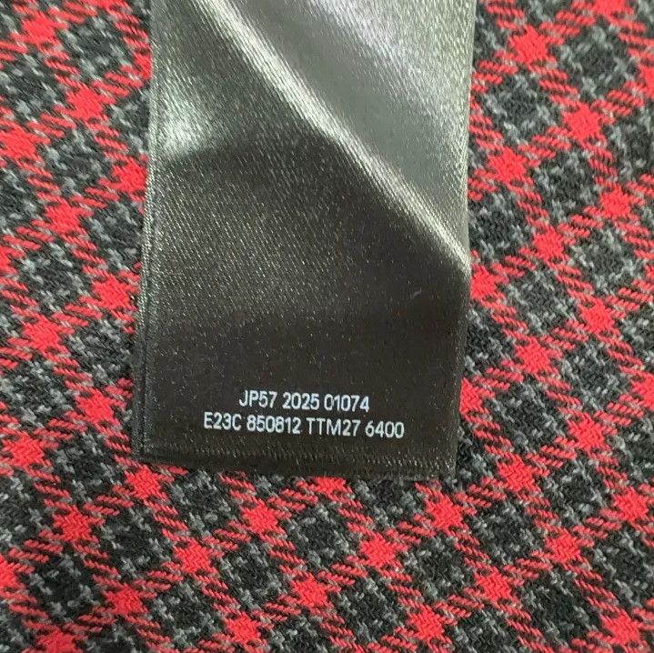 Balenciaga Contrast Check Long Sleeve Shirt