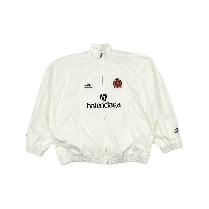 Balenciaga Balenciaga White Letter Print Zip Jacket Size US L / EU 52-54 / 3 - 2 Thumbnail