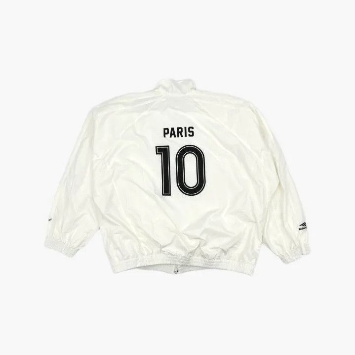 Balenciaga Balenciaga White Letter Print Zip Jacket Size US L / EU 52-54 / 3 - 3 Thumbnail