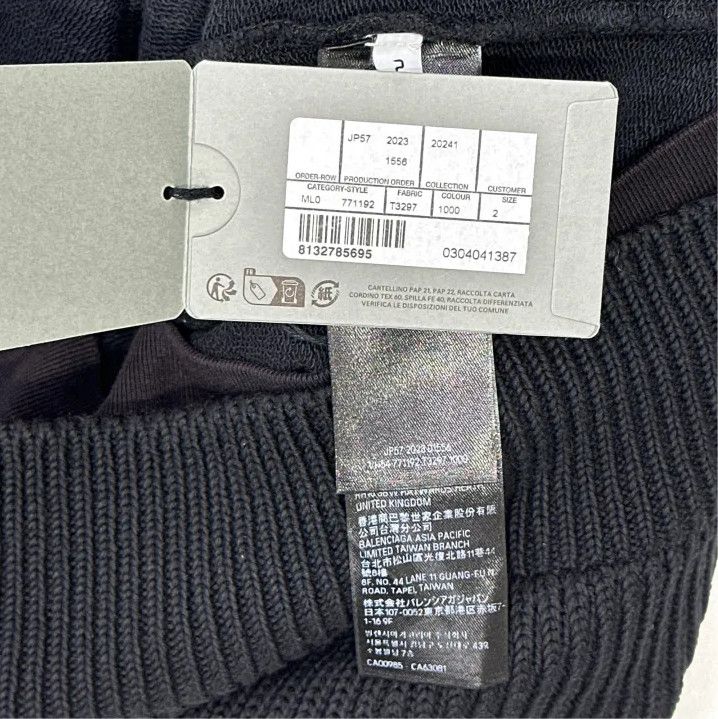 Balenciaga Balenciaga Black Long Sleeve Zipper Knitwear Size US M / EU 48-50 / 2 - 4 Thumbnail