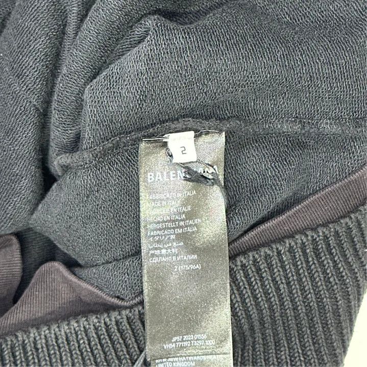 Balenciaga Balenciaga Black Long Sleeve Zipper Knitwear Size US M / EU 48-50 / 2 - 2 Thumbnail