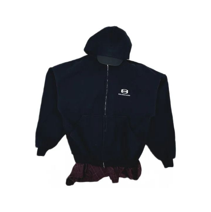 Balenciaga Balenciaga Logo-Print Hooded Jacket for Men Size US M / EU 48-50 / 2 - 2 Thumbnail