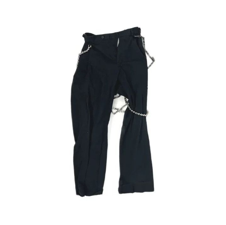 Balenciaga Balenciaga Black Rhinestone Detail Casual Pants Size US 26 / EU 42 - 2 Thumbnail