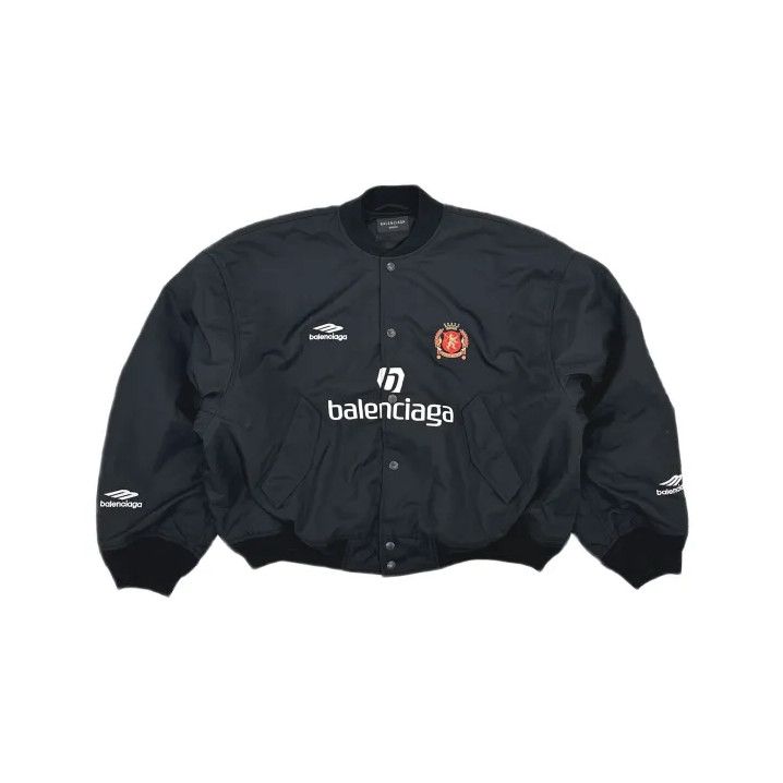 Balenciaga Balenciaga Black Soccer Team Jacket for Men Size US M / EU 48-50 / 2 - 2 Thumbnail