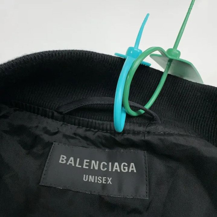 Balenciaga Balenciaga Black Soccer Team Button-Up Jacket Size US M / EU 48-50 / 2 - 2 Thumbnail