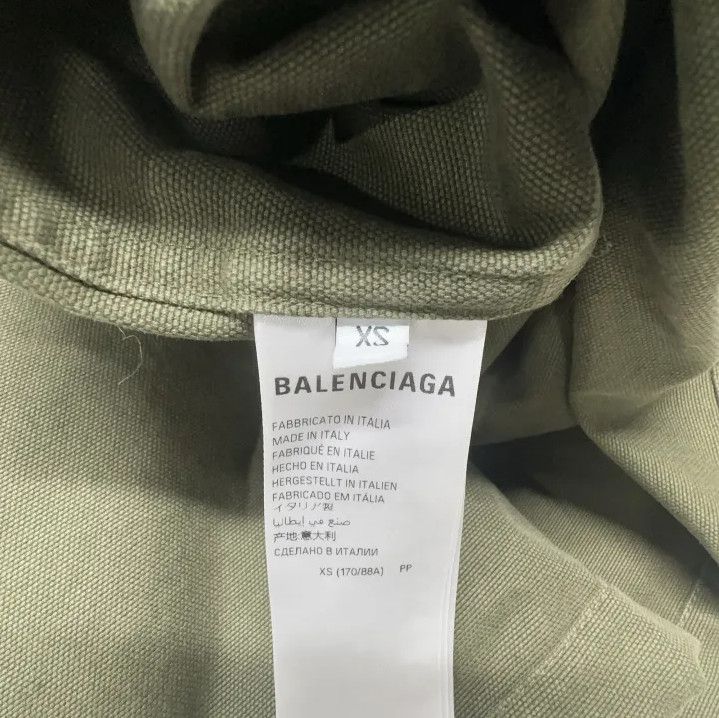 Balenciaga Balenciaga Hooded Long Sleeve Jacket in Green Size US XS / EU 42 / 0 - 4 Thumbnail