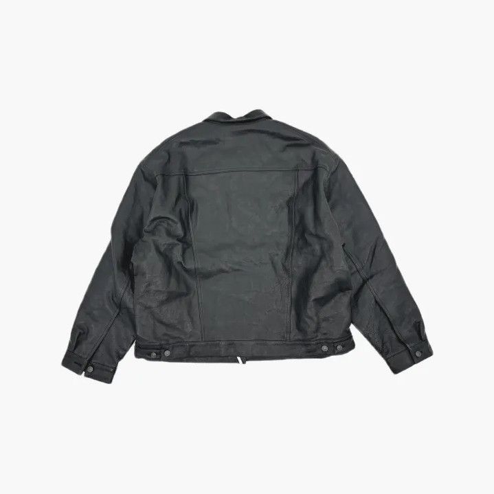 Balenciaga Balenciaga Black Oversized Leather Shirt Jacket Size US XS / EU 42 / 0 - 3 Thumbnail
