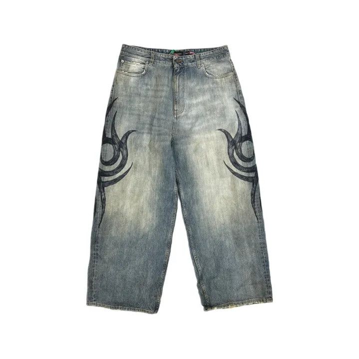 Balenciaga Balenciaga FW24 Logo Long Denim Pants Size US 33 - 2 Thumbnail