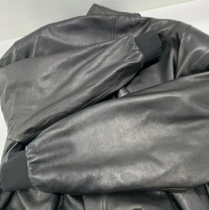 Balenciaga Balenciaga Black Oversized Leather Jacket Size US S / EU 44-46 / 1 - 14 Thumbnail