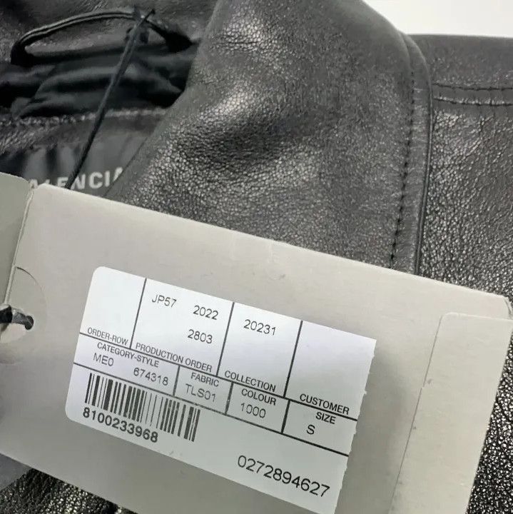 Balenciaga Balenciaga Black Oversized Leather Jacket Size US S / EU 44-46 / 1 - 8 Thumbnail