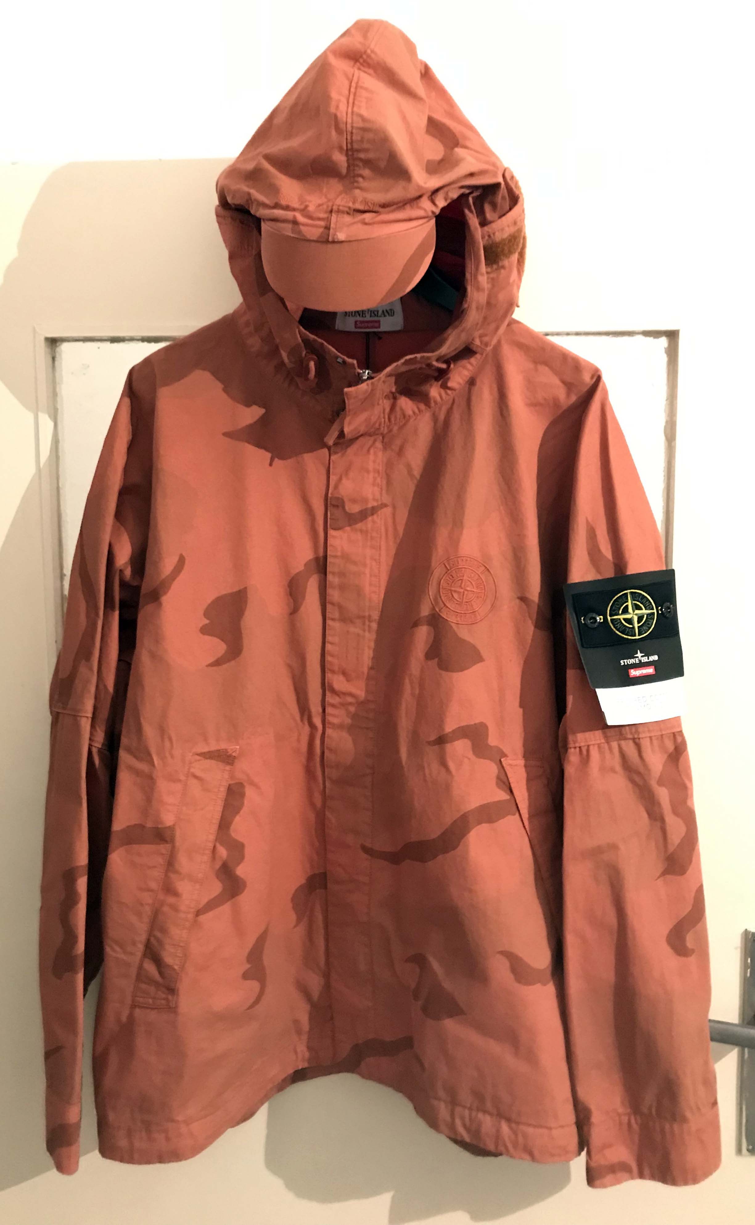 Supreme Supreme Stone Island Riot Mask Camo Jacket CORAL size L